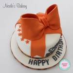 Big Orange Bow Cake