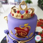 Descendants theme cake with crown