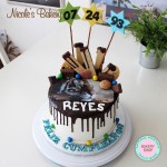 Drip Cake with edible picture on top