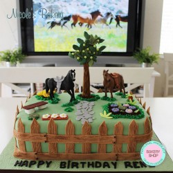 Cake with Horses