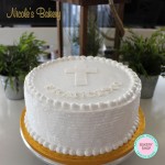 Christening/Baptism Cake with White Meringue