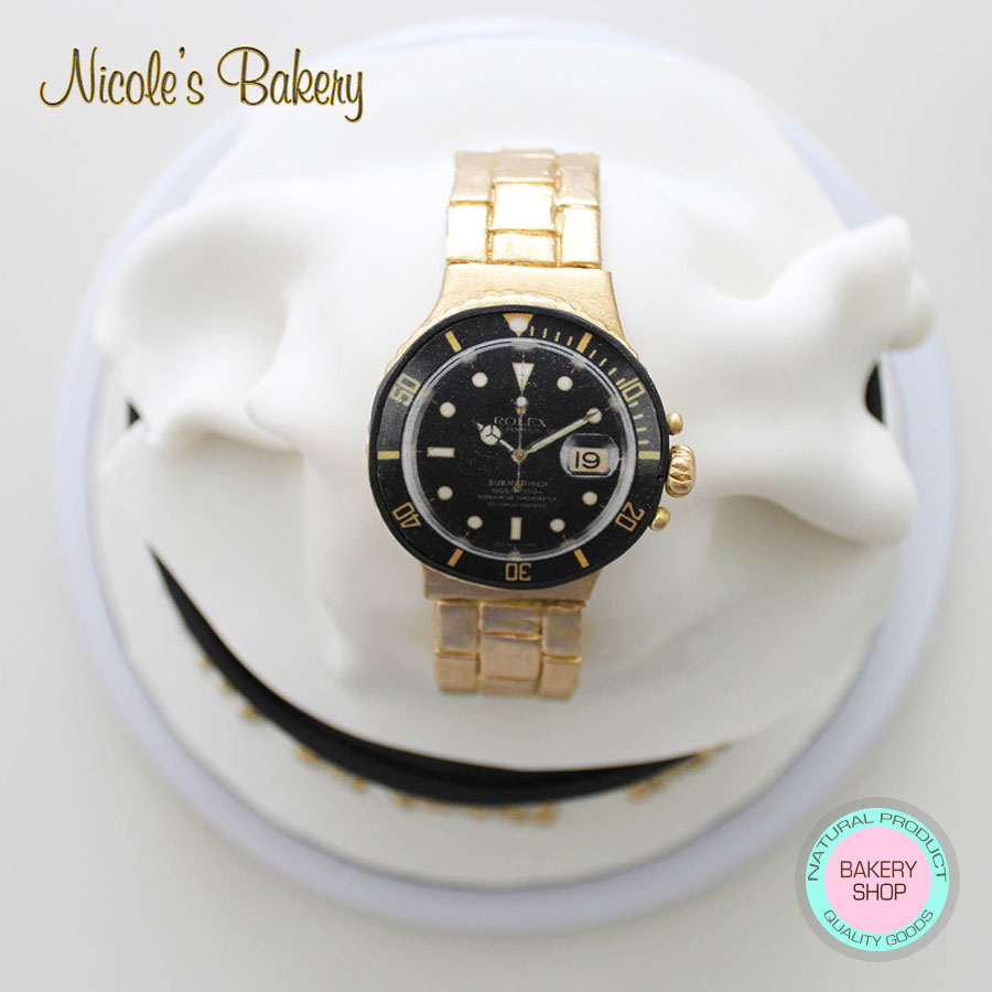 Rolex watch themed cake