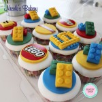 Lego themed birthday cupcakes