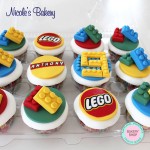 Lego themed birthday cupcakes